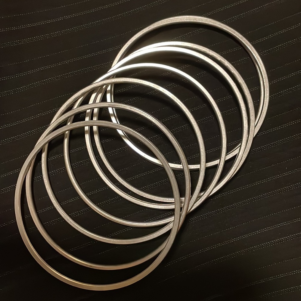 Silver Bangle Bracelets - Picture 3 of 3